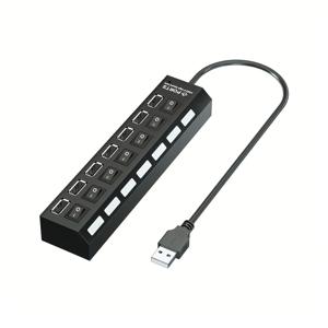 TEMU 7포트 USB2.0 허브, 480Mbps 충돌 없는 플러그 앤 플레이 충전 허브와 7개의 독립 LED 스위치. 모바일 폰, PC, 태블릿, 키보드, 마우스, 메모리 카드, 하드 드라이브 등에 적합합니다