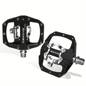 TEMU BUCKLOS 산악 자전거 페달, PD-M680 이중 기능 플랫 및 잠금 페달, Shimano SPD 9/16'' 알루미늄 MTB 페달 자전거 부품에 적합