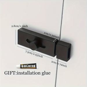 TEMU 어린이 방지 알루미늄 합금 도어 래치 잠금장치 – 설치가 쉽고, 드릴링 필요 없음, 가정 및 사무실용 방범 보안, 가정용 도어록