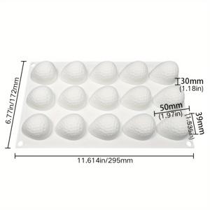 TEMU 15개 구멍 실리콘 딸기 무스 모양틀, 3D 초콜릿 얼음 트레이, 다재다능한 DIY 베이킹 액세서리로 쿠키, 페이스트리에 적합, 크리스마스, 할로윈, 부홀, 추수감사절에 적합 - 1개