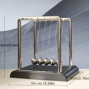 TEMU 뉴턴의 요람 진자 공 - 창의적인 금속 & 플라스틱 홈 데코, 카니발 축제에 완벽함