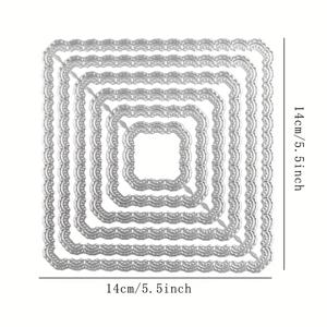 TEMU 원형/정사각형/직사각형 네스팅 프레임 커팅 다이, DIY 스크랩북 앨범 및 카드 제작을 위한 장식용 종이 공예 금속 다이 컷 나무형