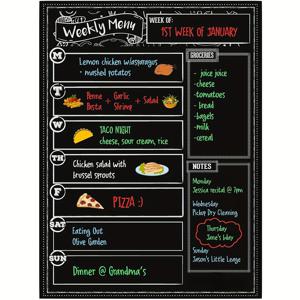 TEMU 냉장고용 1개 자석식 드라이 이레이스 메뉴 보드 - 주간 식사 계획자 칠판, 식료품 목록 및 주방 냉장고용 메모장 - 칠판 자석, 냉장고 자석