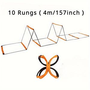 TEMU 1pc 8/10rungs 민첩성 사다리, 속도 유연성 훈련을 위한 보관 가방이 있는 다기능 장애물 사다리