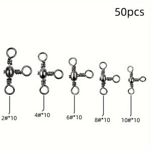 TEMU 50개 3방향 스위블, T자형 커넥터, 야외 낚시 액세서리