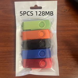 TEMU 5-팩 4GB & 8GB USB 플래시 드라이브, 혼합 색상, 고속 USB 2.0 메모리 스틱, 360° 회전 디자인, 스마트폰, 태블릿, PC용 금속 휴대용 외장 저장 장치|USB|USB