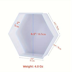 TEMU 레진용 대형 육각형 성형틀: 7인치, 10인치, 12인치 크기 - 꽃 보존을 위한 깊은 에폭시 레진 성형틀, 레진 아트, 주조 레진, DIY 웨딩, 발렌타인데이, 기념일 - 실리콘 소재 - 육각형 모양