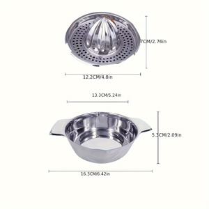 TEMU 【인기 선택】 쉬운 세척 스테인리스 수동 시트러스 주서기 - 홈 바 및 주방용 레몬 & 오렌지 압착기, 레몬 압착기