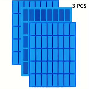 TEMU 실리콘 그라놀라 바 모양틀: 초콜릿 트러플, 가나슈, 빵, 브라우니, 옥수수 빵, 치즈케이크, 푸딩, 버터, 프랄린, 얼음 트레이용 40구 좁은 직사각형 세트 - BPA 프리, 무해, 비착, 유연