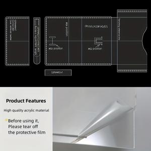 TEMU 가죽 지갑 만들기 키트: 맞춤형 지갑을 위한 아크릴 성형틀 - 지갑 제작 용품