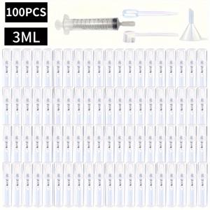 TEMU 100개 2ml/3ml 미니 스프레이 병 - 무향, BPA 프리 투명 리필 가능한 여행용 아토마이저, 향수 및 화장품용 미세 미스트 & 블랙 캡, 누수 방지 휴대용 디자인