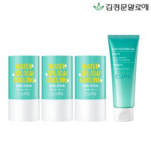 [본사직영빠른배송] 큐어 워터 스플래쉬 쿨링 선스틱 23g * 3개 + 사은품