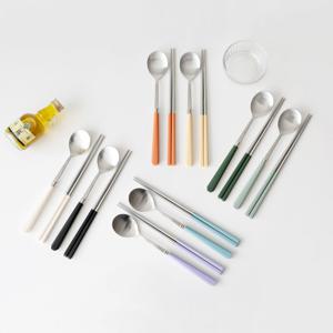 500만개 판매! 카모메키친 국산 베르베 수저 1+1 2인세트 8color