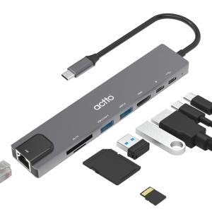 엑토 8in1 C타입 HDMI PD충전 랜포트 멀티허브 CRH-24