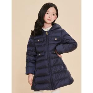 빈폴 BEANPOLE KIDS 시즌오프 30여아 덕다운 중경량 롱패딩 네이비 BI4838G03R 405958