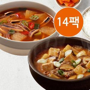 [기타]교동 차돌된장찌개 7팩+오징어무국 7팩(총14팩)