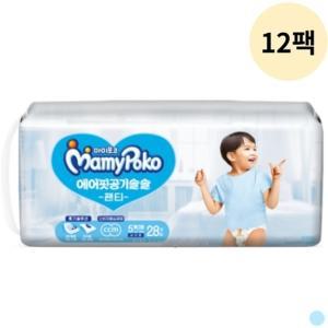 마미포코 에어핏 팬티 기저귀 남아용 특대형 28p 12팩