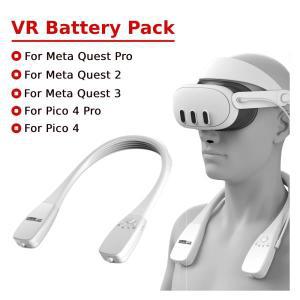 VR 넥 파워 화이트 배터리 팩 고속 충전기 메타 퀘스트 3 프로 피코 4/4 C타입 휴대용 10000mAh