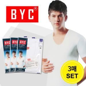 [BYC] 남성런닝(3매) 반팔 BYC1903 남자/속옷/티셔츠