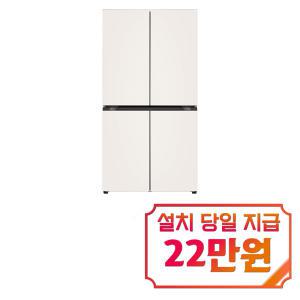 [LG] 디오스 오브제컬렉션 4도어 냉장고 870L (오브제컬렉션 베이지/베이지) T875MEE012S / 60개월 약정s