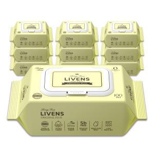 리벤스 오리지널 플러스 도톰한 저자극 아기물티슈 엠보싱 캡형 100매 10팩