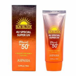 아스파시아 4U 스페셜 수퍼 UV 썬블럭 70ml 287096 여름크림 spf 선크림 썬크림