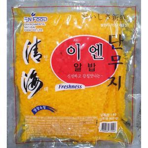 이엔푸드 알밥용 단무지 1Kg X10알토핑 절임무 반찬 반찬용 알단무지 알용