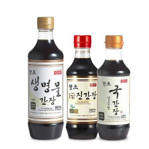 신앙촌 생명물간장860mL,1급진간장500mL,국간장500mL