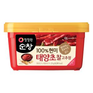 청정원 순창 태양초 현미 찰고추장, 2kg