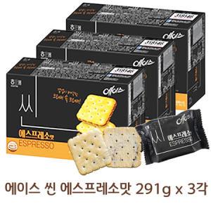 해태 에이스 씬 에스프레소맛 291g x 3각(박스안심포장) 에이스과자 쿠키 비스킷 커피과자