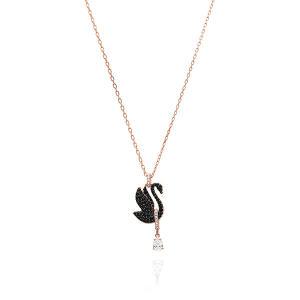 [스와로브스키] 스와로브스키 SWAROVSKI 5678045 Iconic Swan 스완 블랙 여성 목걸이