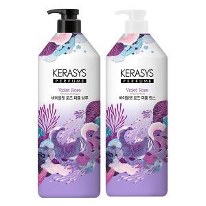 케라시스 퍼퓸 바이올렛 로즈 샴푸, 1L, 1개 + 린스, 1L, 1개