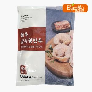 푸드웨어 담두 김치 왕만두 1.4kg_업소용 대용량 식당용 만두국 전골 찐만두 사이드메뉴 김치만두 냉면사이드