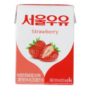 서울우유 딸기 멸균우유 200ml 24x2 48팩