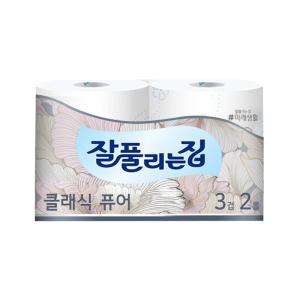 잘풀리는집 클래식 퓨어 3겹 25m 2롤 1개