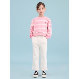 [BEANPOLE KIDS] 여아 스트라이프 라운드 스웨트 세트  라이트 핑크 (BI5141G03Y)