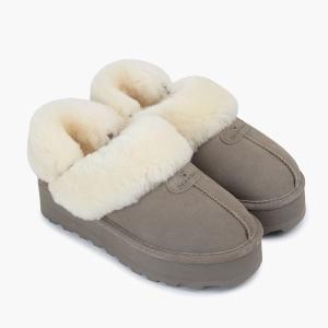 [베어파우](하남점)(BEARPAW) MIRA 여성 양털 키높이 탈부착 머쉬룸 슬리퍼  K2919302QD-W