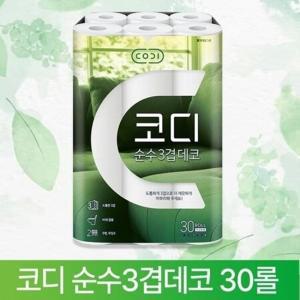 방배비즈 롤화장지 CODI 쌍용씨앤비 정품 코디 3겹 30롤 30M BZ5922