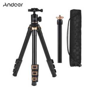 카메라 헤드 Andoer140cm 삼각대 스탠드 360 ° 회전식 볼 5kg 하중 분리형 2 섹션 센터 포함 dslr 캠코더