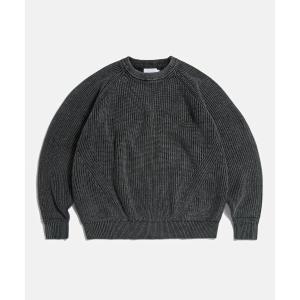 매장정품 에스피오나지 Pigment Dyed Raglan Knit Sweater Black 728186