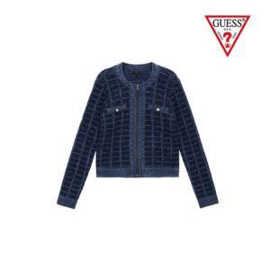 [갤러리아] GUESS Jeans F/W [SUZY] YO4S3666 데님믹스 스웨터 집업