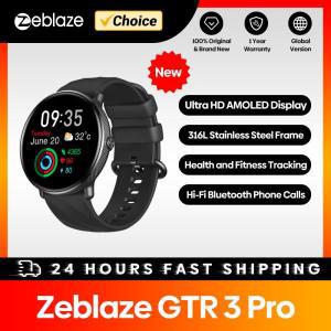 Zeblaze GTR 3 Pro AMOLED 디스플레이, 전화 걸기 및 응답 스마트 워치, 316L 스테인리스 스틸 피트니스 스