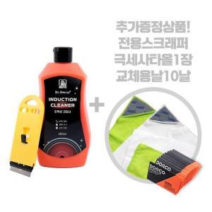 [기타]말표 인덕션 350ml 스크래퍼 행주 칼날 포함 하이라이트 주방청소 세척제