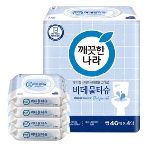 *깨끗한나라 비데물티슈 닥터비데 오리지널 캡46매 4개입