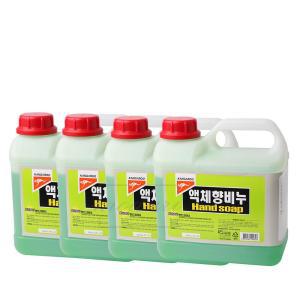 캉가루 액체 향 핸드 비누 3.75L 4개입물 손세정물 씻는물 물클렌저 물져 업소용물 대용량물 씻는