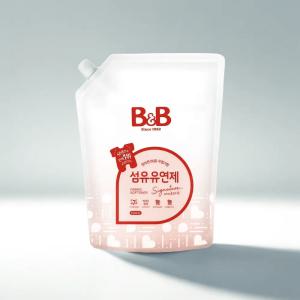 비앤비 유아 세탁 섬유유연제 시그니처 자스민&로즈 리필형 1500ml x 3개