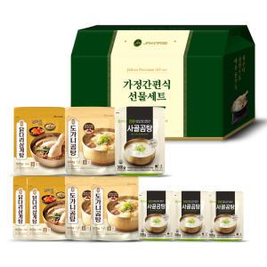 [AL2호선물세트]바른닭다리삼계탕 3개+바른도가니곰탕 3팩+사골곰탕 4팩