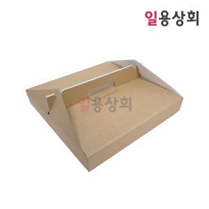 손잡이 피자박스 HC 9호 255x255x45mm 100매 크라프트 합지