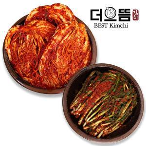 [기타][더으뜸] 국내산 전라도 포기김치 3kg+파김치 2kg