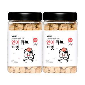 뽀시래기 고양이 동결건조 트릿 연어, 120g, 2개